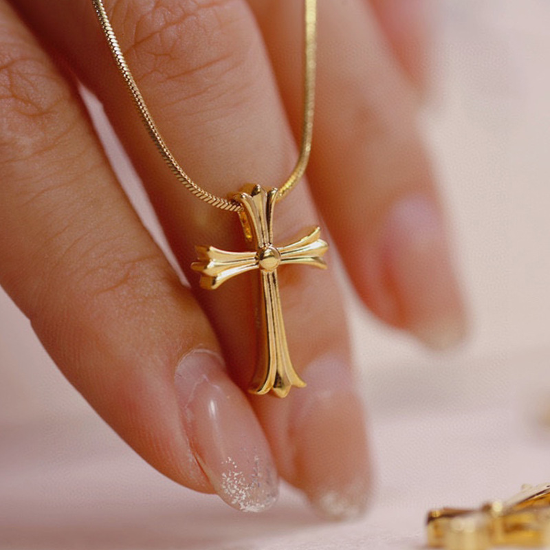 Small gold Cross Necklace